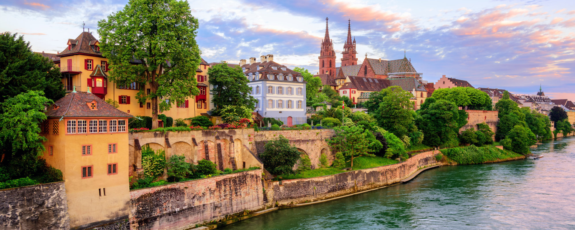 Schweiz - Rhein - Basel - Blick auf Stadt