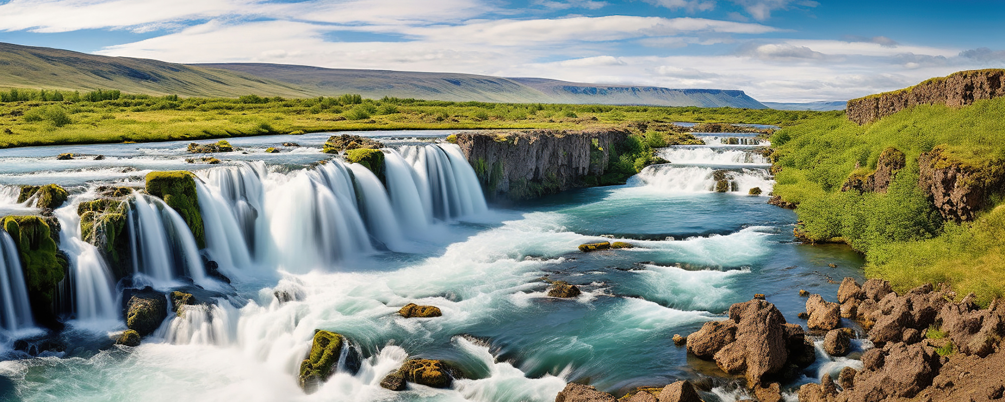 Island - Landschaft Wasserfall