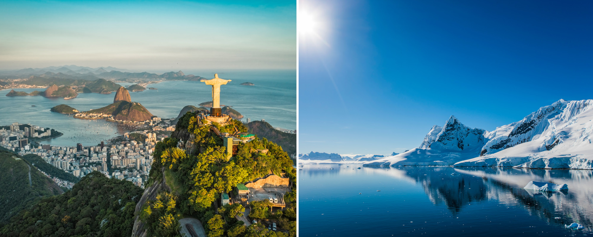 Ansicht Rio von oben / Eisgletscher Berge