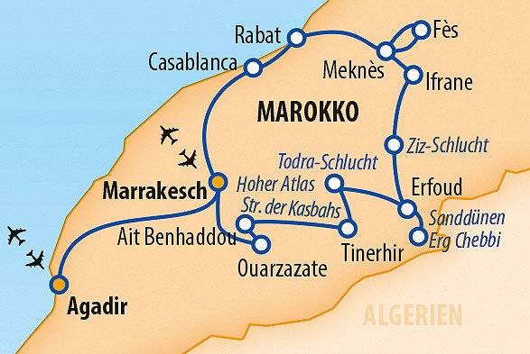 Höhepunkte Marokkos 2021 – 15 Tage Rundreise und Marrakesch