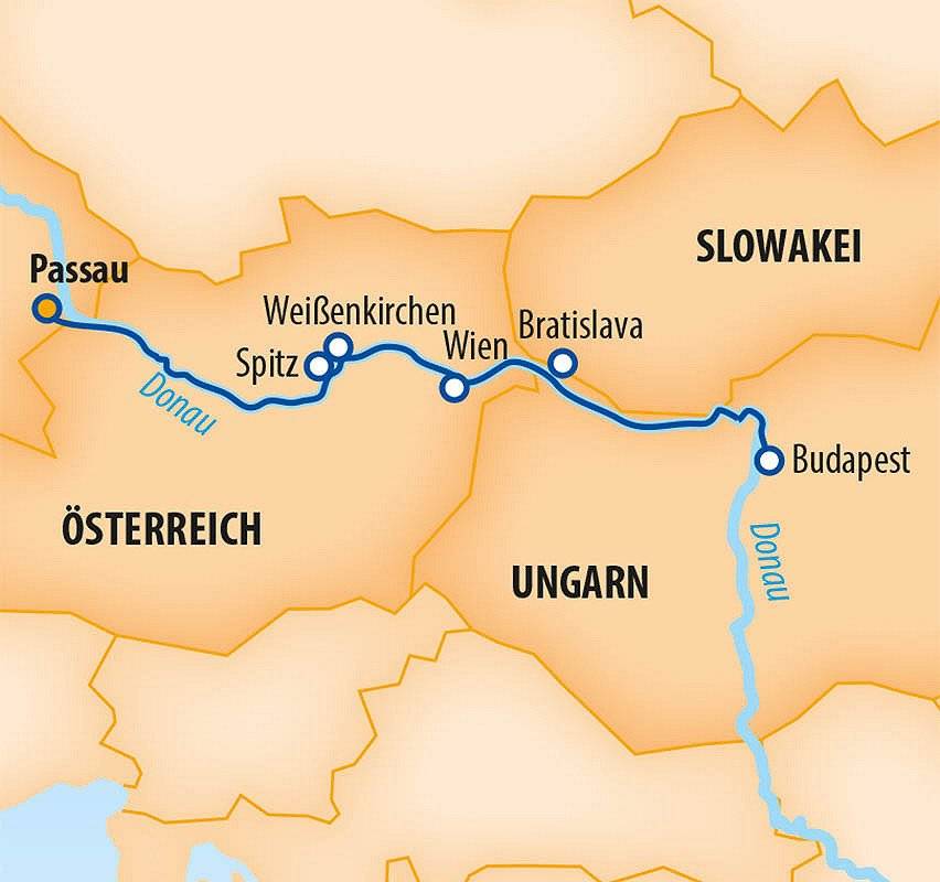 Donaumetropolen 2024 – 6 Tage Flusskreuzfahrt Donau – MS VistaLilea