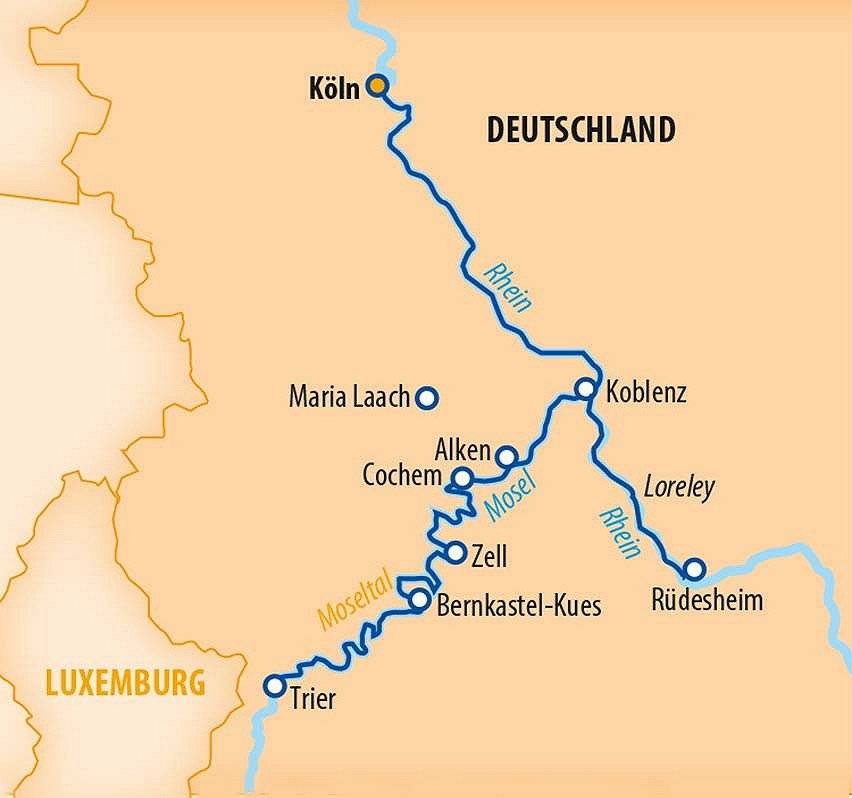 Moselromantik 2024 – 8 Tage Mosel Flusskreuzfahrt – MS VistaSky