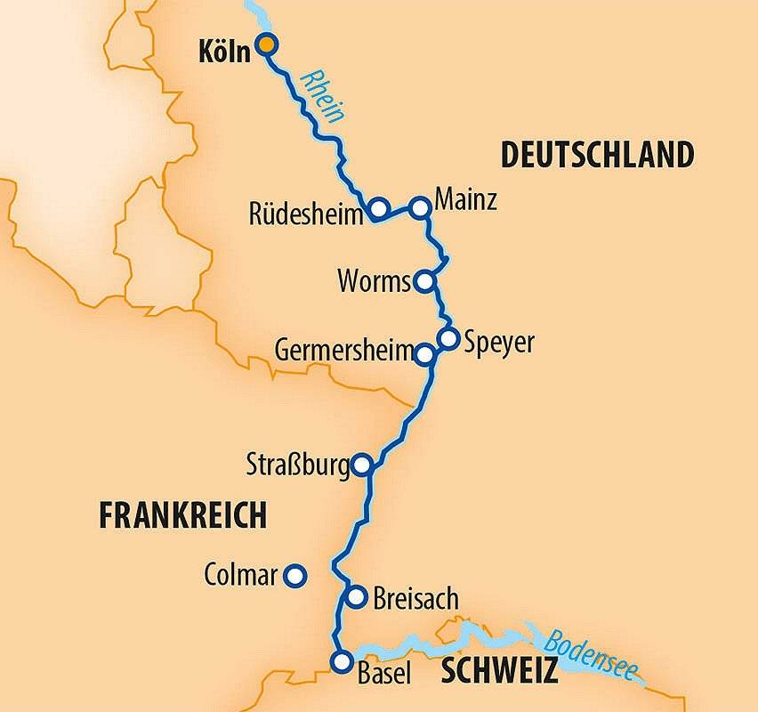 Rheinromantik 2024 – 8 Tage Flusskreuzfahrt Rhein – MS VistaSky