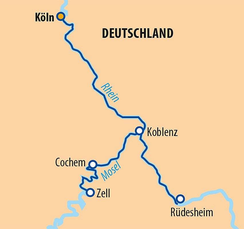 Rhein- und Moselzauber 2024 – 5 Tage Flusskreuzfahrt – MS VistaSky