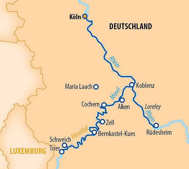 Moselromantik 2024 – 8 Tage Mosel Flusskreuzfahrt – MS VistaBelle