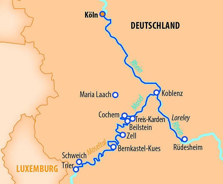 Moselromantik 2024 – 8 Tage Mosel Flusskreuzfahrt – MS VistaRio
