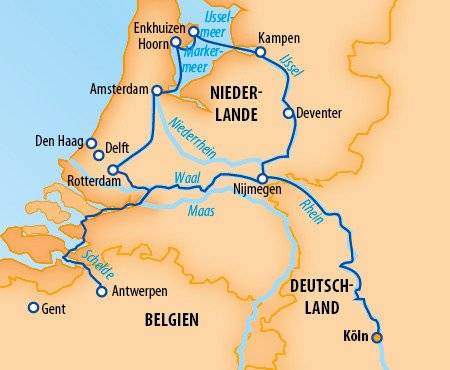 Holland und Belgien 2024 – 8 Tage Flusskreuzfahrt – MS VistaRio