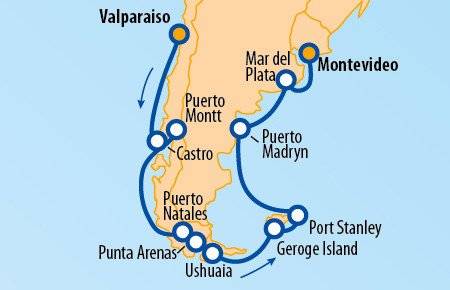 Rund um Kap Hoorn 2025 – 23 Tage Kreuzfahrt – VASCO DA GAMA