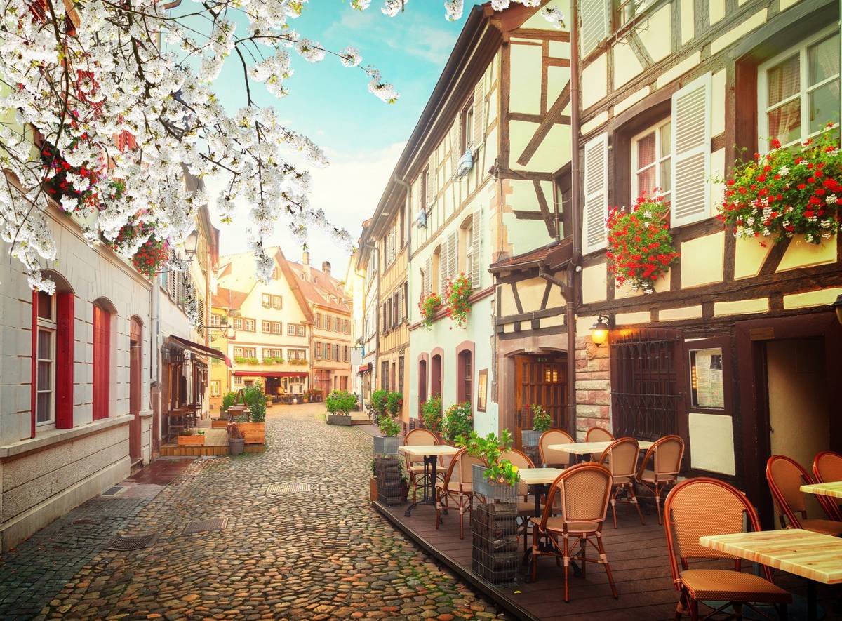 Blick auf Gasse in Straßburg