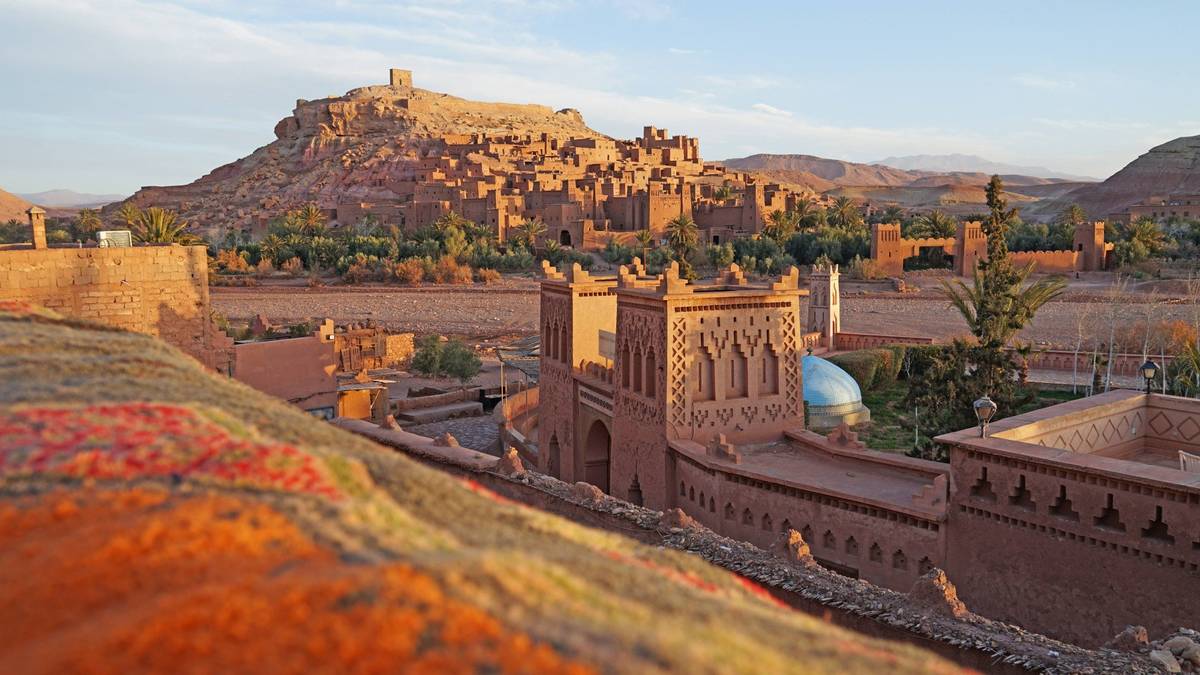 Panoramablick auf Ait Ben Haddou in Marokko