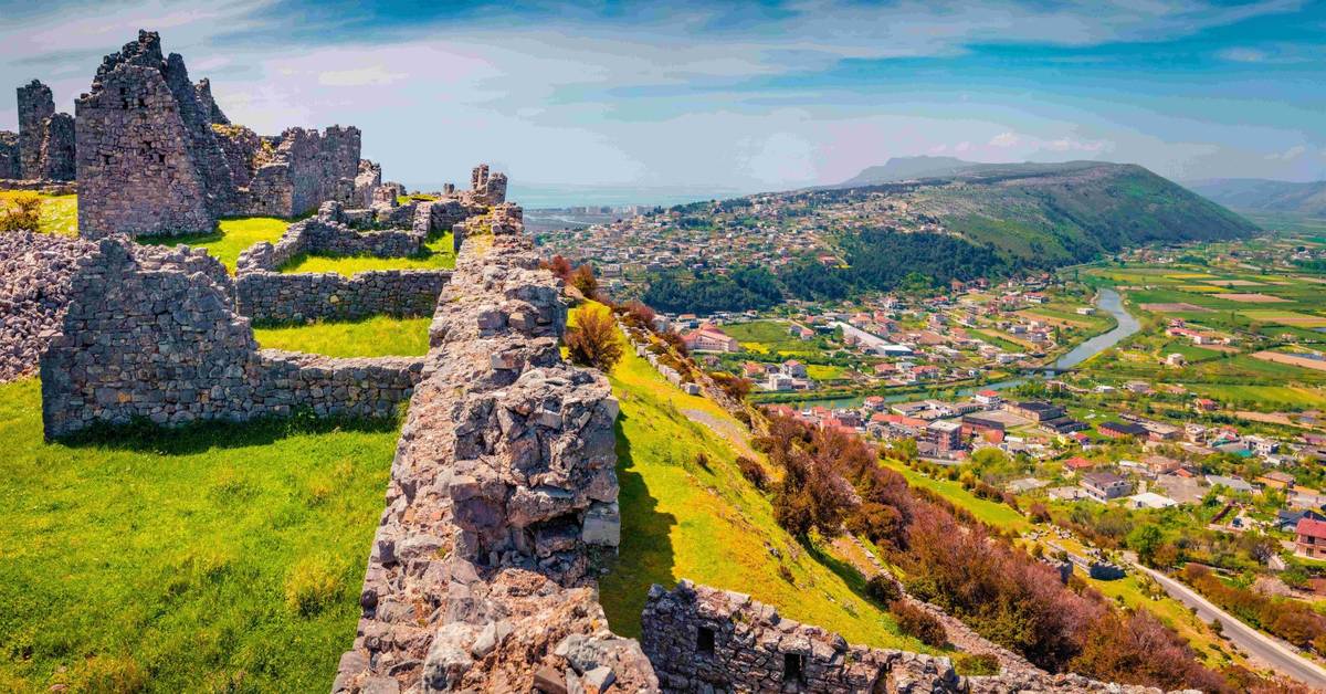 Ausblick auf Lezha in Albanien