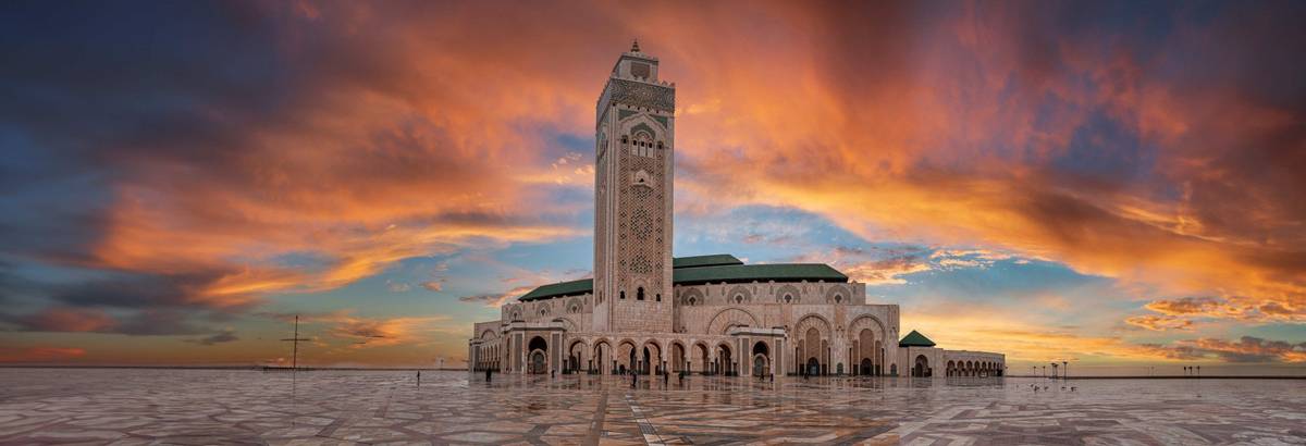 Blick auf Hassan II Moschee in Marokko