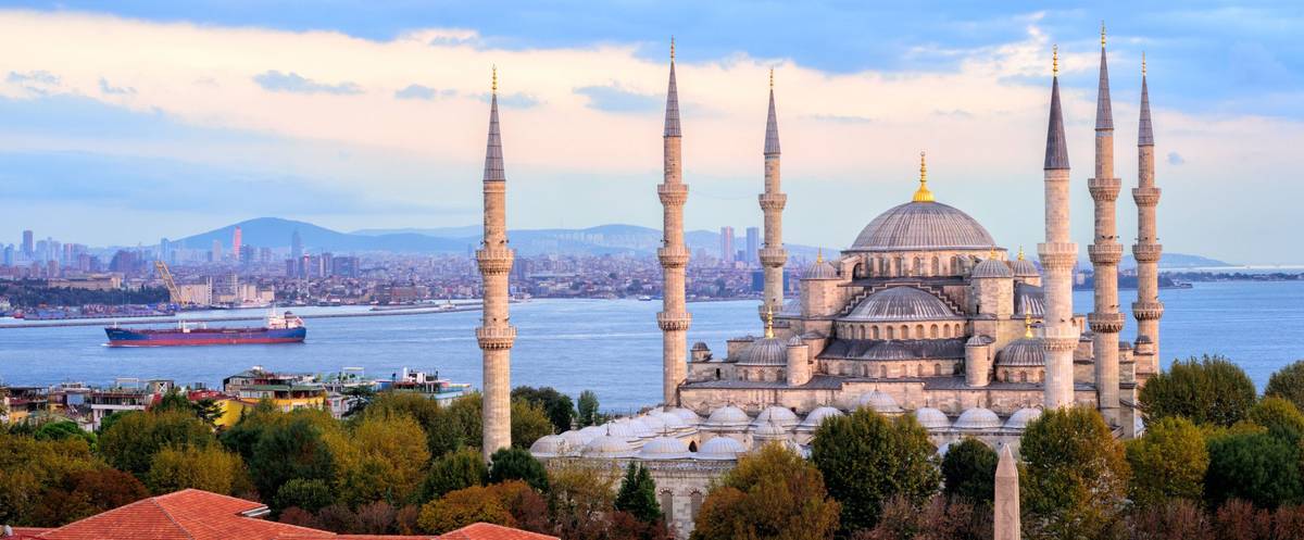 Aussicht auf die blaue Moschee in Istanbul