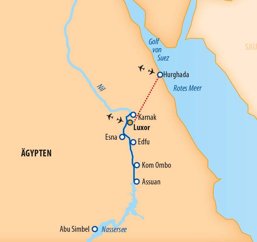 Ramses 2025 – Land der Pharaonen – 15 Tage Ägypten Nilkreuzfahrt und Baden