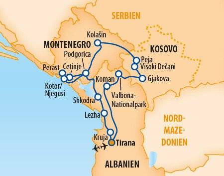 Wilde Schluchten des Balkans 2025 – Balkan Rundreise