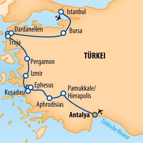 Auf den Spuren von Achilles und Apollon 2025 – 16 Tage Türkei Rundreise und Baden
