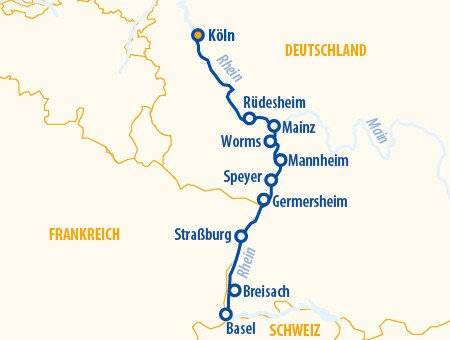 Rheinromantik 2025 – Flusskreuzfahrt Rhein