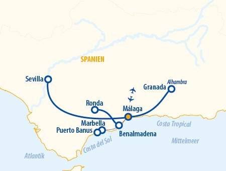Höhepunkte Andalusiens 2025 – Spanien Standortreise