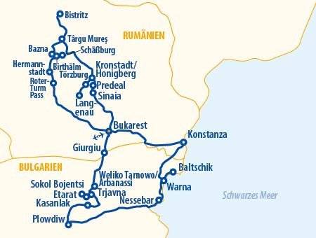 Rumänien und Bulgarien 2025 – Rundreise
