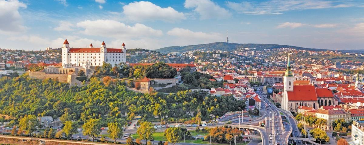Panoramaaufnahme von Bratislava in der Slowakei