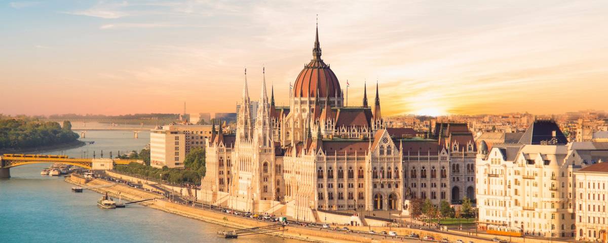 Aussicht Parlamentsgebäude Budapest in Ungarn