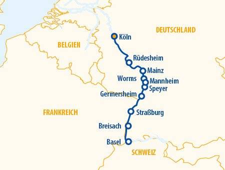 Rheinromantik 2025 – Flusskreuzfahrt Rhein
