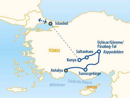 Istanbul - Kappadokien - Antalya 2025 – Türkei Rundreise
