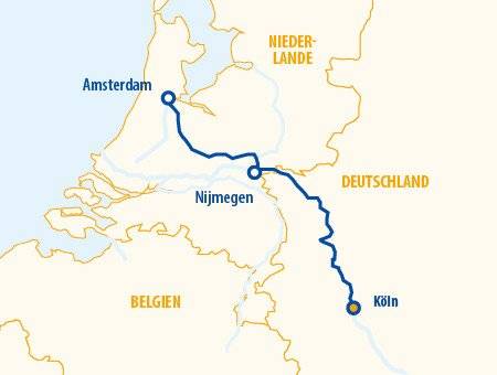 Minikreuzfahrt Holland 2026 – Flusskreuzfahrt Rhein
