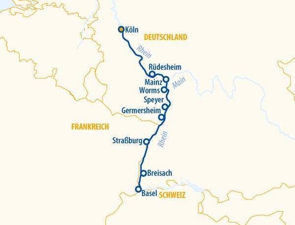 Rheinromantik 2026 – Flusskreuzfahrt Rhein