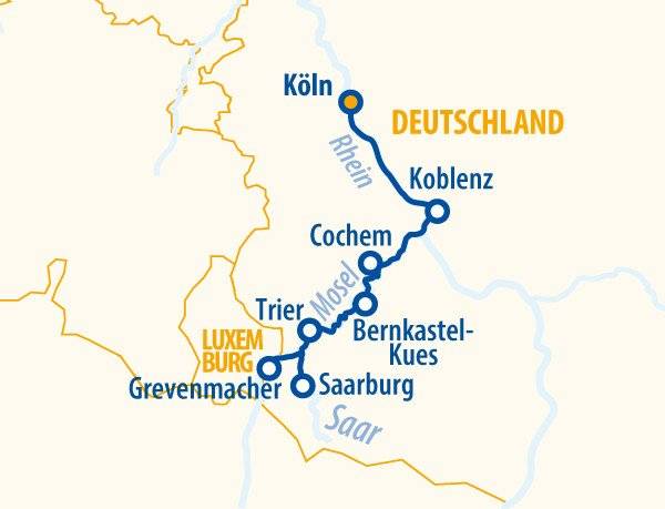 Rhein, Mosel & Saar 2026 – Mosel Flusskreuzfahrt