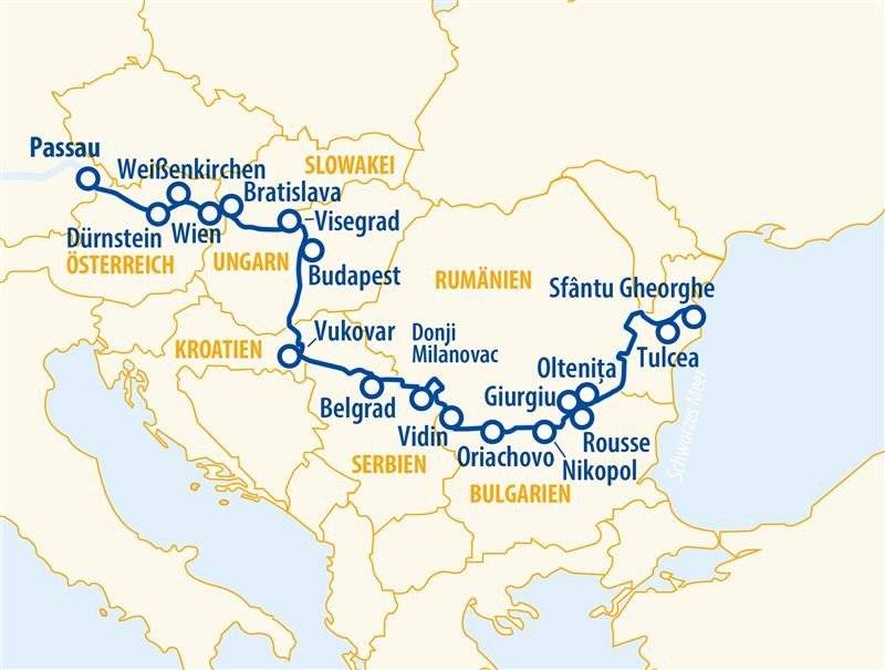 Große Donauvielfalt 2025 – Flusskreuzfahrt Donau