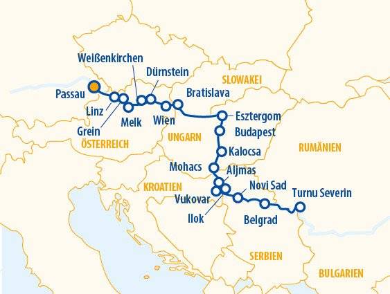 Donaupanorama Eisernes Tor 2026 – Flusskreuzfahrt Donau