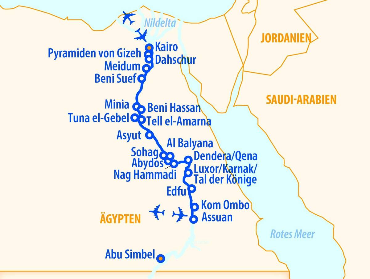 Nofretete 2026 – ab Kairo – Ägypten Nilkreuzfahrt