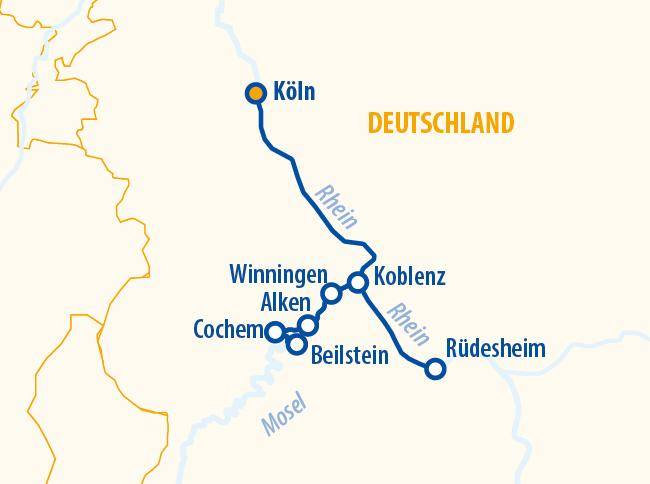 Rhein- und Moselzauber 2027 – Flusskreuzfahrt Mosel
