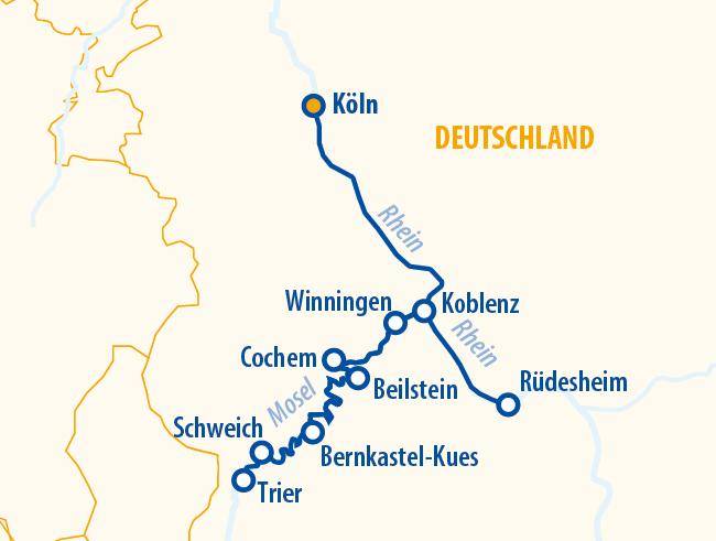 Moselromantik 2027 – Mosel Flusskreuzfahrt
