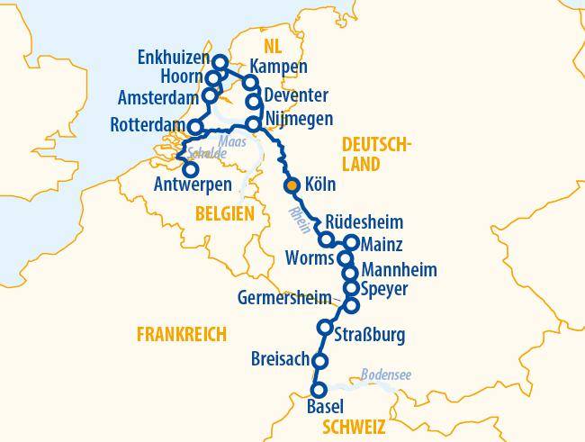 Rhein total 2027 – Flusskreuzfahrt Rhein