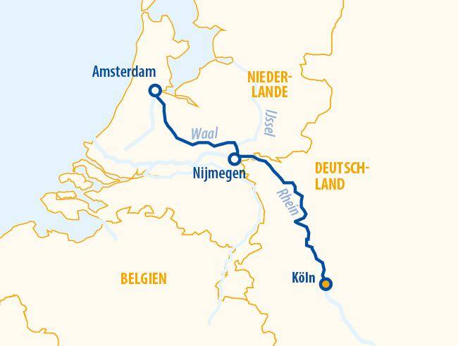 Minikreuzfahrt Holland 2027 – Flusskreuzfahrt Rhein