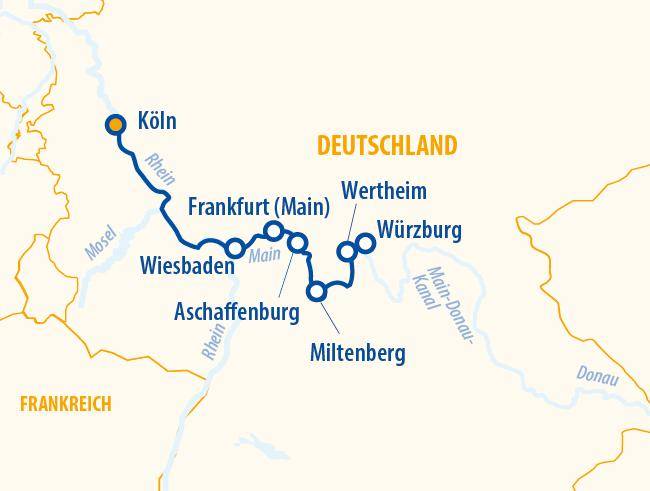 Jubiläumsreise Mainromantik 2027 – Flusskreuzfahrt Rhein - Main