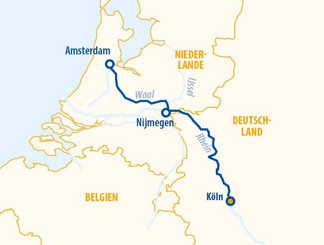 Minikreuzfahrt Holland 2027 – Flusskreuzfahrt Rhein
