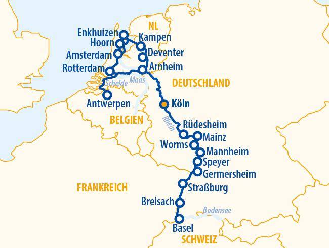 Rhein total 2027 – Flusskreuzfahrt Rhein