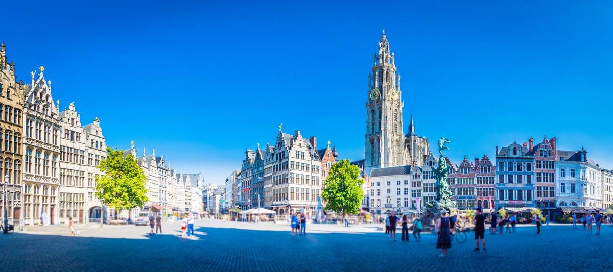 Die Altstadt von Antwerpen in Belgien