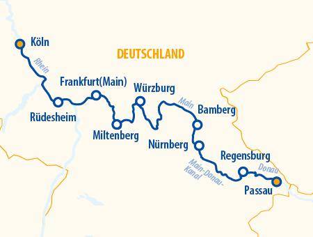 Rhein, Main, Donau 2026 – Flusskreuzfahrt