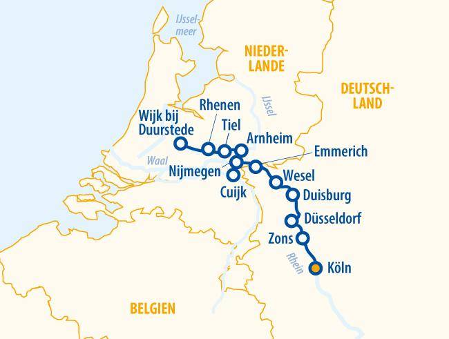 Hollands Wasserwege mit Hund 2027 – Flusskreuzfahrt Rhein