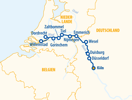 Auf dem Rhein nach Holland 2026 –  Flusskreuzfahrt mit Hund