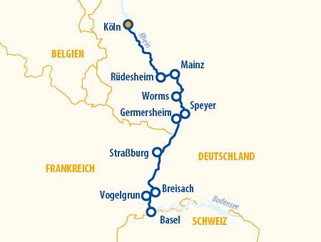 Rheinromantik 2026 – Flusskreuzfahrt Rhein