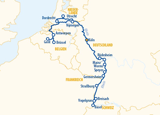 Rhein total 2027 – Flusskreuzfahrt Rhein