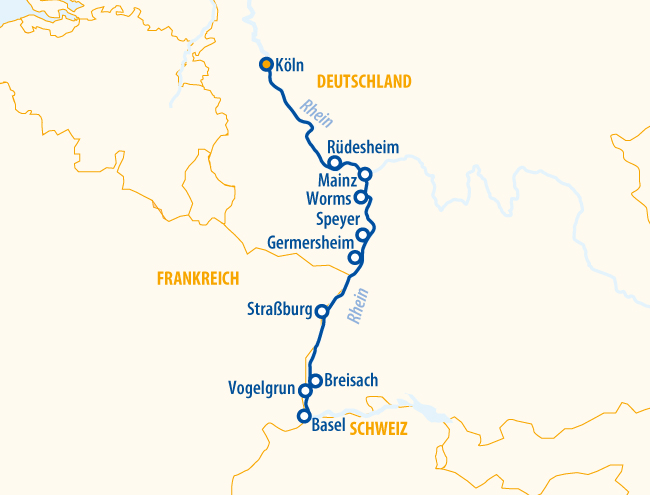 Rheinromantik 2027 – Flusskreuzfahrt Rhein