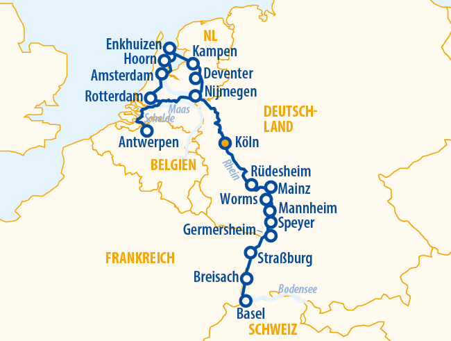 Rhein total 2027 – Flusskreuzfahrt Rhein
