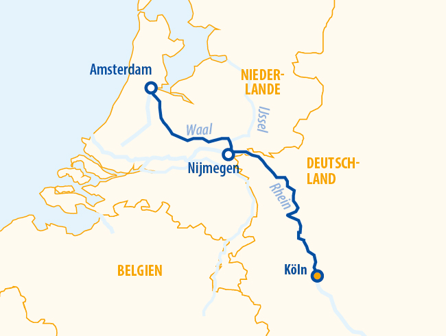 Minikreuzfahrt Holland 2027 – Flusskreuzfahrt Rhein