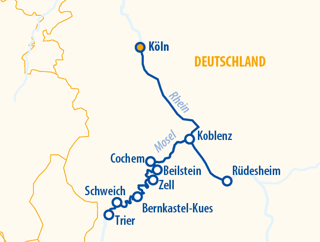 Moselromantik 2027 – Flusskreuzfahrt Mosel